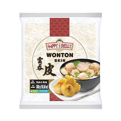 Happy Belly Wonton Pastry 300g, supplied by Caterlink SA.