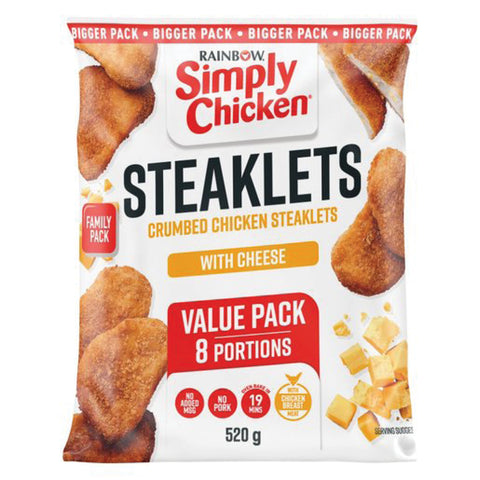 Rainbow Chicken Cheese Steaklets 6kg, supplied by Caterlink SA.