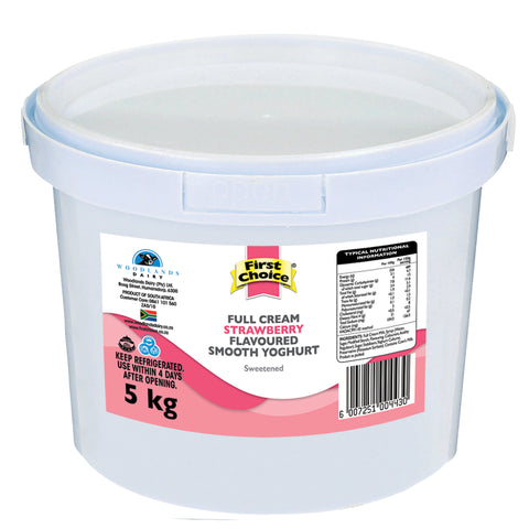 First Choice Strawberry Yoghurt supplied by Caterlink SA
