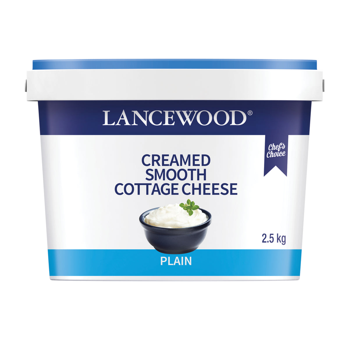 Lancewood Smooth Cottage Cheese Blue Lid 2.5kg Caterlink SA (Pty) Ltd