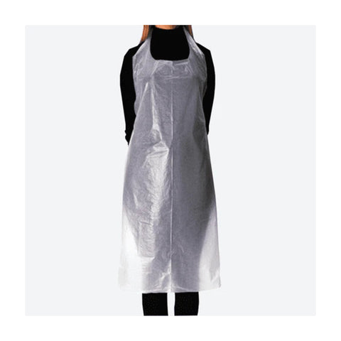 Disposable White Plastic Apron 100's, supplied by Caterlink SA.