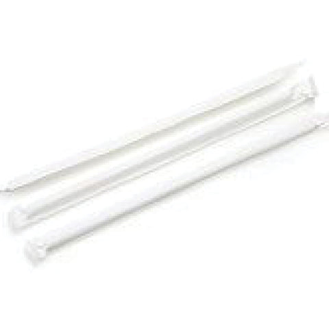 Wrapped 8mm Milkshake Straws 1000, supplied by Caterlink SA.
