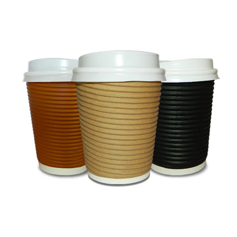 Paper Ripple Cup 250ml 100's, supplied by Caterlink SA.