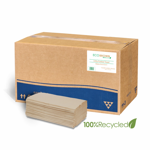 Paper Folded Towel Eco Brown 2400's