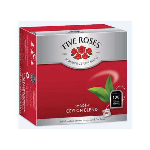 Five Roses Tagged Teabags, supplied by Caterlink SA.