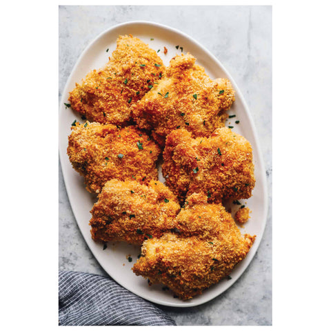 Southern Style Crumbed Chicken Thighs 6kg, supplied by Caterlink SA.