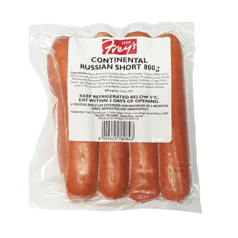 Frey's Continental Short Russians 800g, supplied by Caterlink SA.