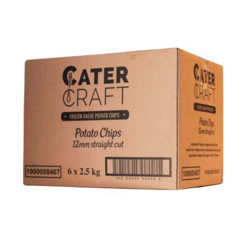 Cater Craft 12mm Frozen Chips 15kg, supplied by Caterlink SA.