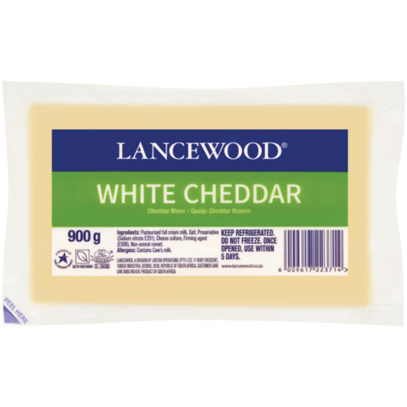 Lancewood White Cheddar Cheese supplied by Caterlink SA