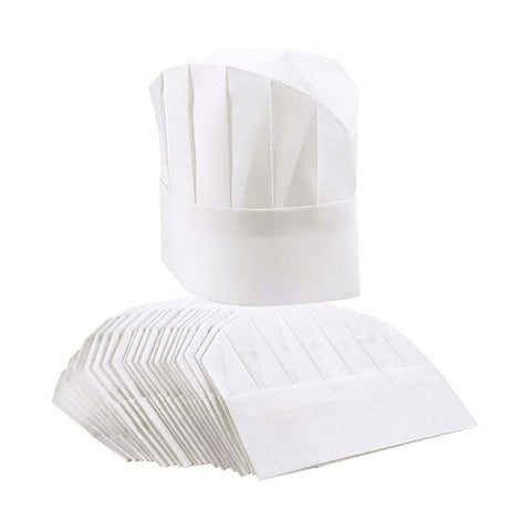 Disposable White Chef Hats 50's, supplied by Caterlink SA.
