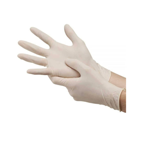 Disposable Medium Latex Powder Free Gloves, supplied by Caterlink SA.